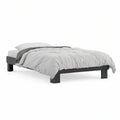 Estrutura de Cama sem Cabeceira em MDF Preto para Colchão 160 x 200 cm