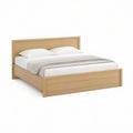 Cama de Casal em MDF Carvalho Claro para Colchão 160 x 200 cm