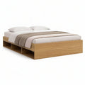 Cama de Casal com Arrumação Lateral 160 x 200 cm em Carvalho Natural